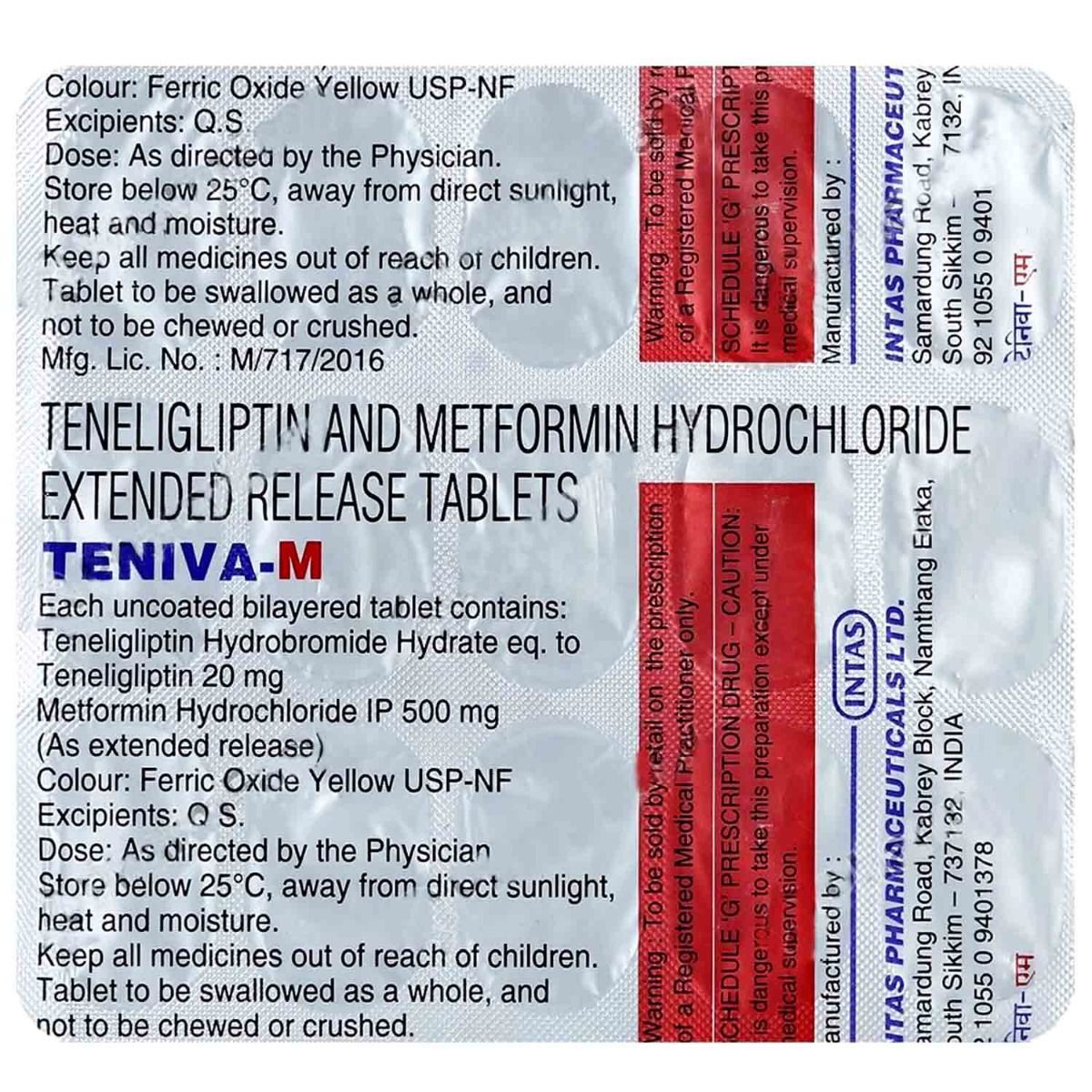 Teniva-M Tablet 15's Price, Uses, Side Effects, Composition ...