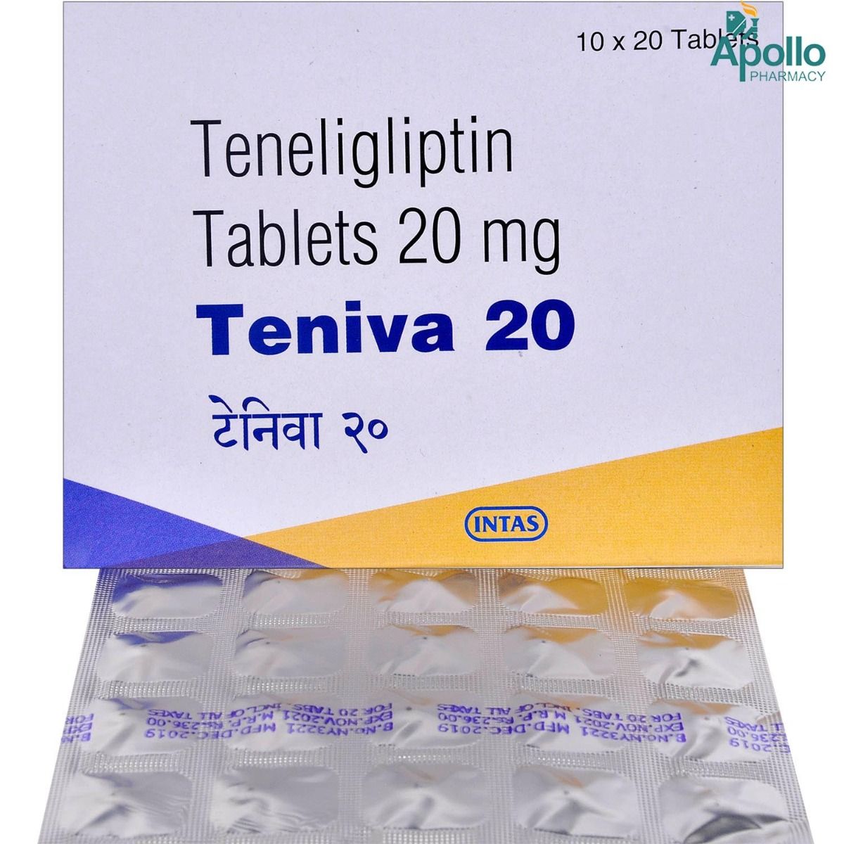Teniva 20 Tablet 20's, Pack of 20 TABLETS