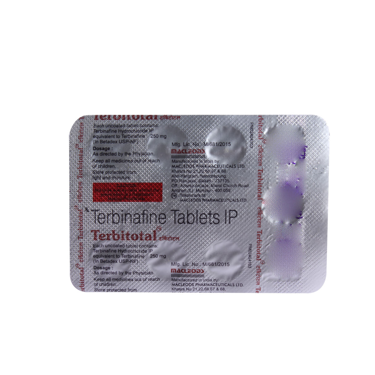 TERBITOTAL 250MG TABLET 7'S Price, Uses, Side Effects, Composition ...