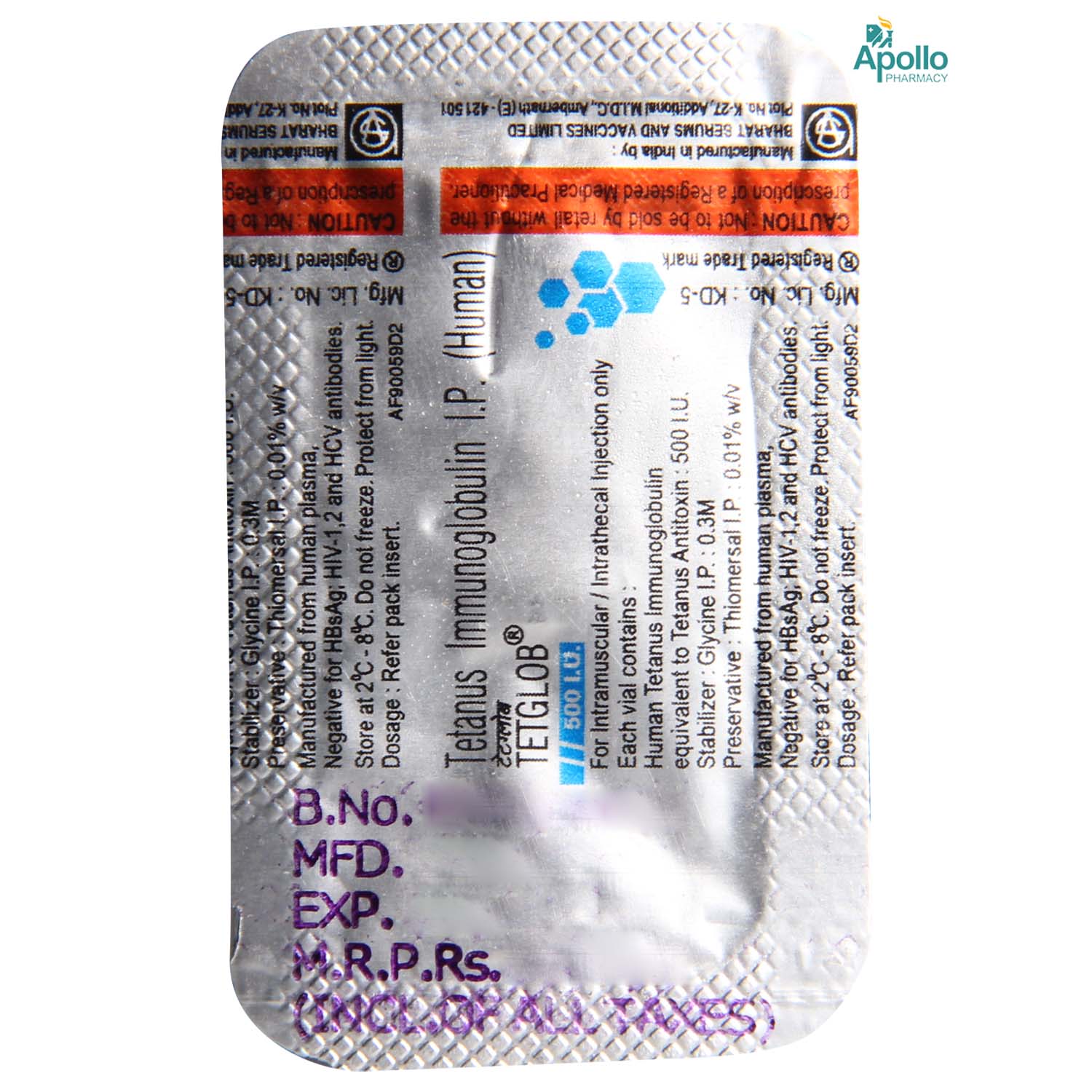 Tetglob 500iu Injection Price Uses Side Effects Composition Apollo