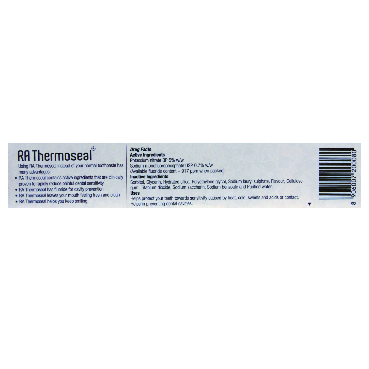 RA Thermoseal Rapid Action Mint Flavoured Sensitive Teeth & Cavity