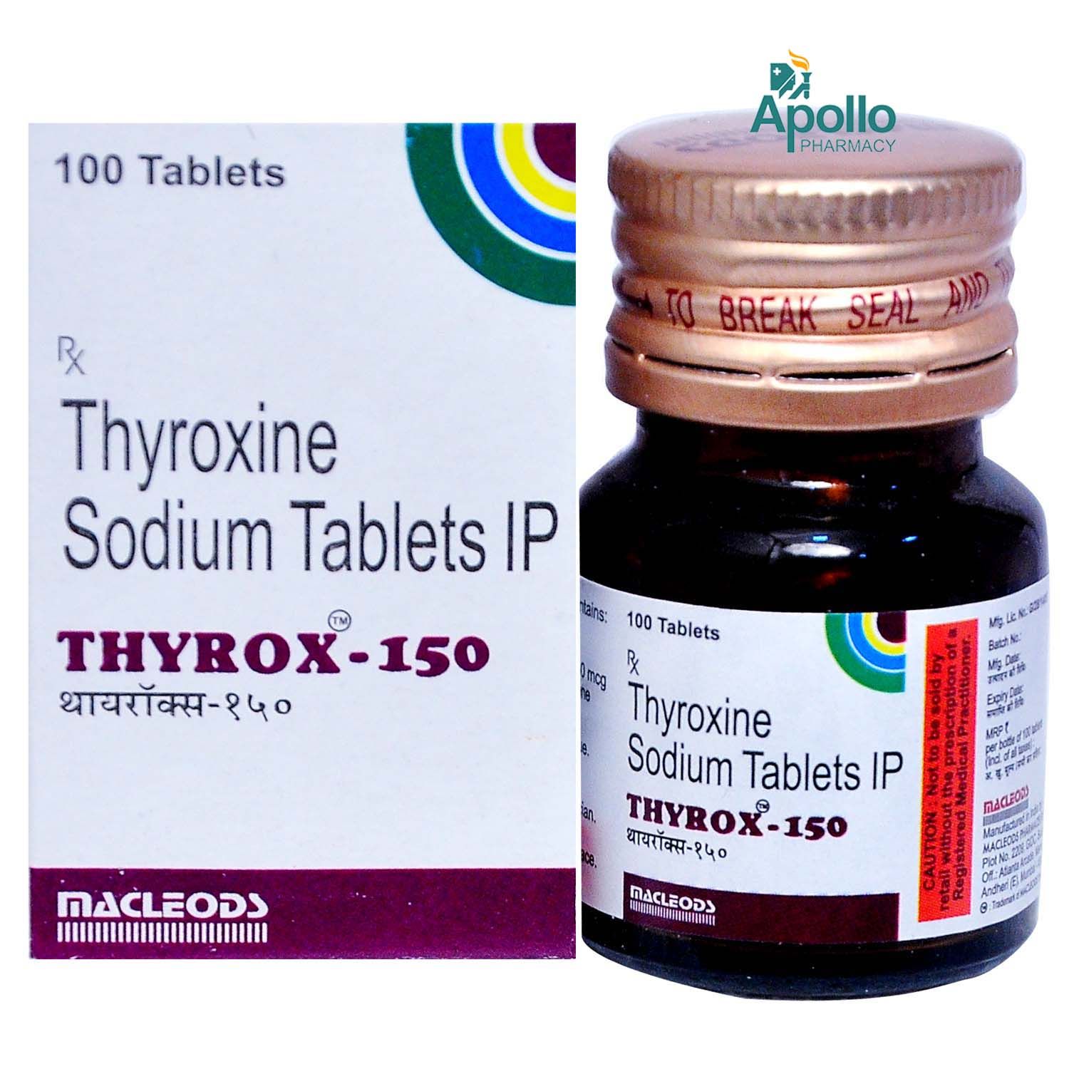 Thyrox-150 Tablet 100's, Pack of 1 TABLET