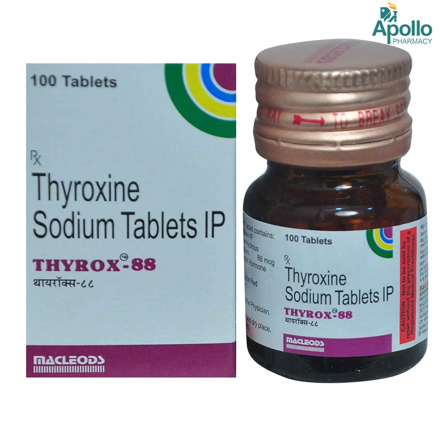 Thyrox 88 Tablet 100 S Price Uses Side Effects Composition Apollo