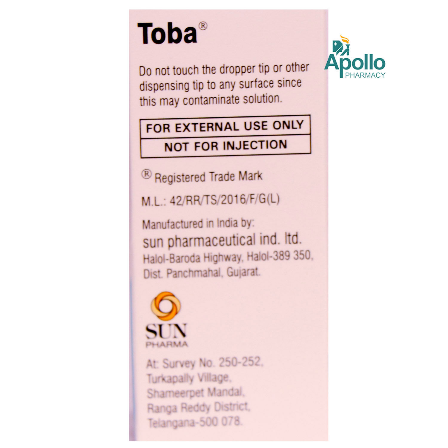 Toba Eye Drops 5 ml Price, Uses, Side Effects, Composition Apollo