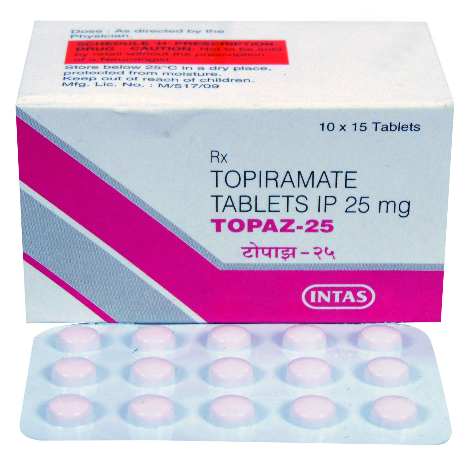 Topaz 25mg Tablet 15's Price, Uses, Side Effects - Apollo 24|7