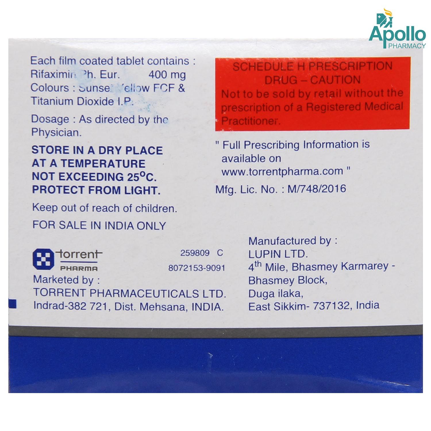 Torfix 400 Tablet 10's Price, Uses, Side Effects, Composition - Apollo