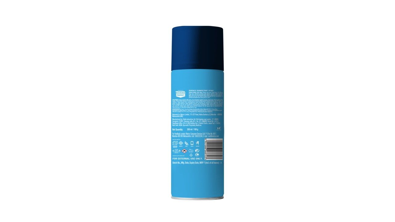 Marico's Travel Protect Surface Disinfectant Spray, 200 ml, Pack of 1 