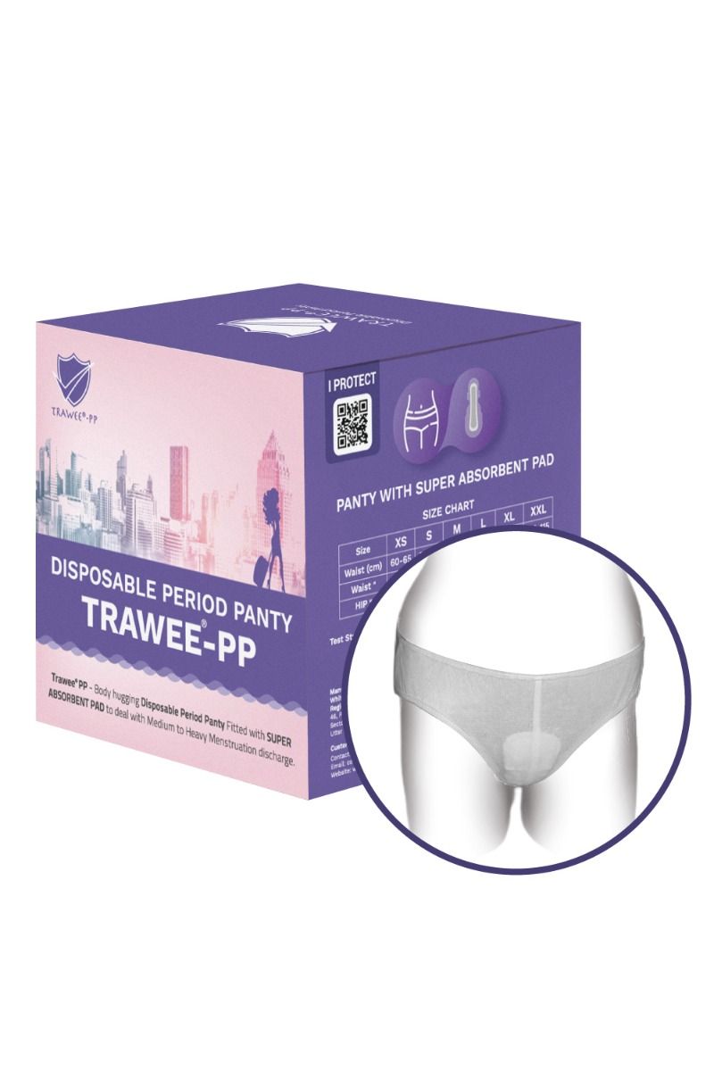 Trawee-PP Disposable Period Panty XS, 5 Count, Pack of 1 