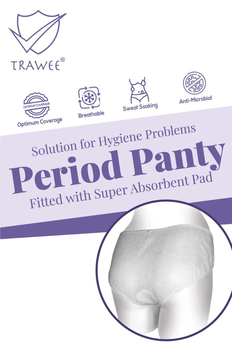 Trawee-PP Disposable Period Panty XS, 5 Count, Pack of 1 