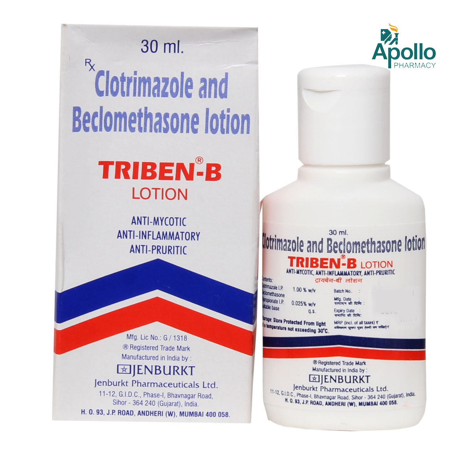 Triben-B Lotion 30 ml Price, Uses, Side Effects, Composition - Apollo  Pharmacy