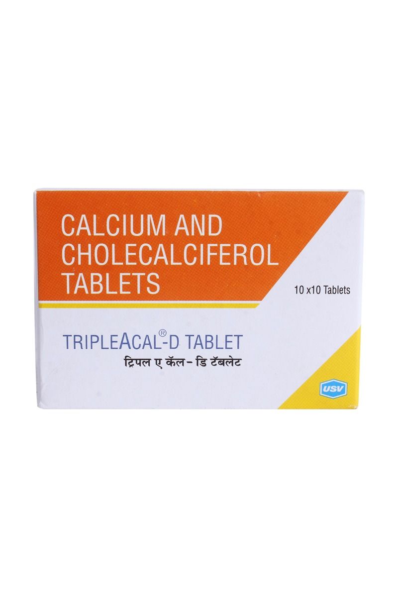 Triple A Cal-D Tablet 10's, Pack of 10 TABLETS
