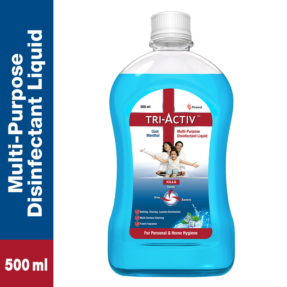 Tri-Activ Menthol Cool Multi-Purpose Disinfectant Liquid, 500 ml, Pack of 1 