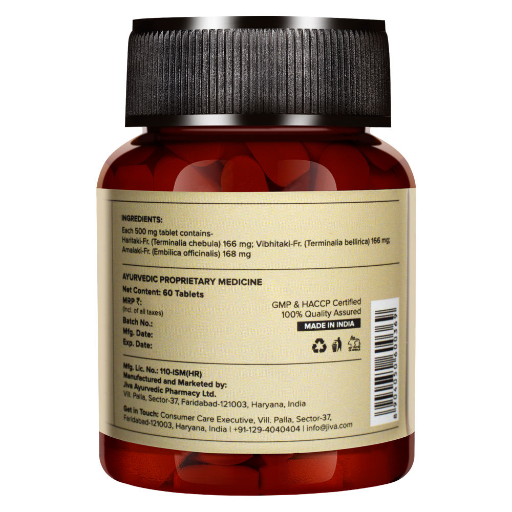 Jiva Triphala, 60 Tablets Price, Uses, Side Effects, Composition