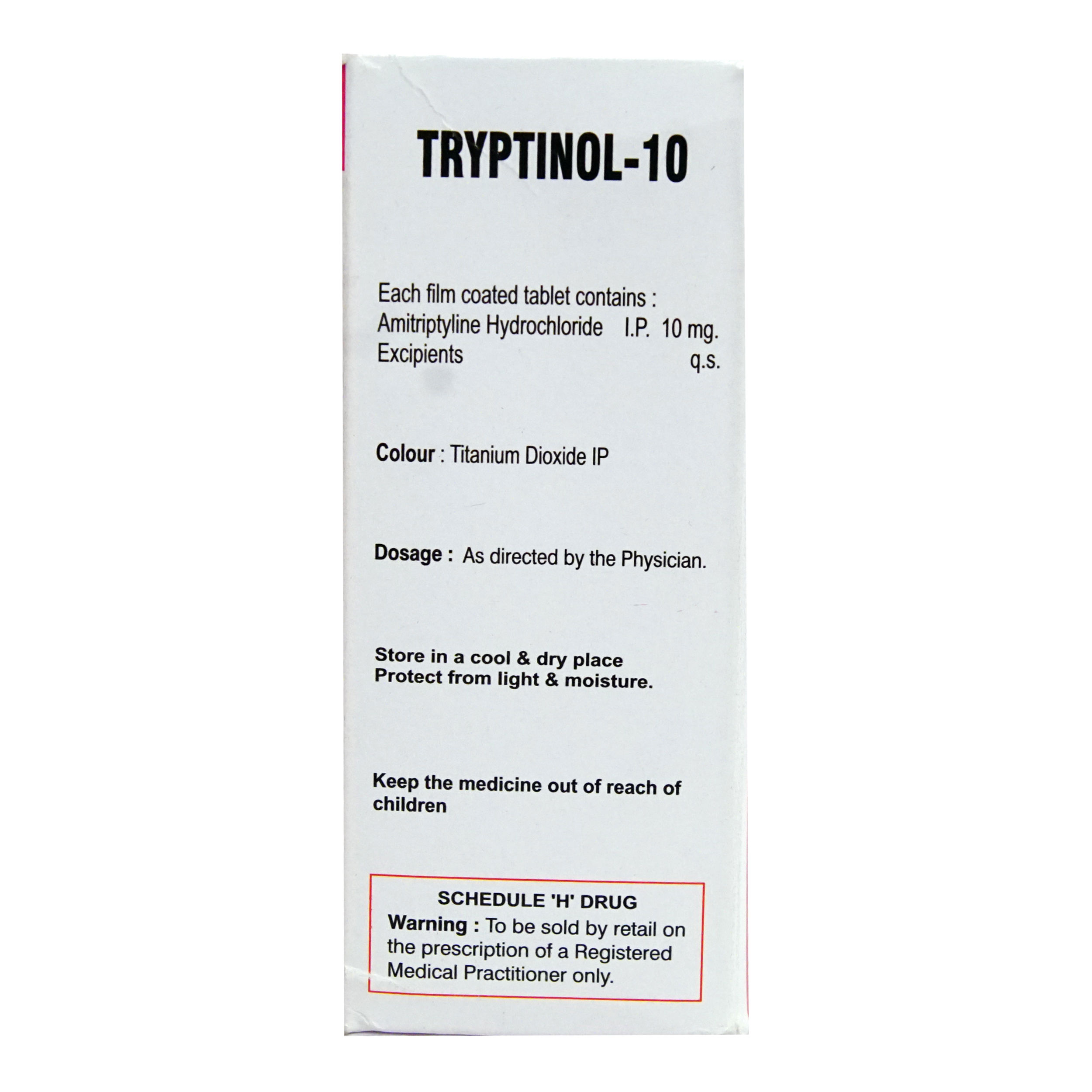 TRYPTINOL 10MG TABLET, Pack of 10 TABLETS
