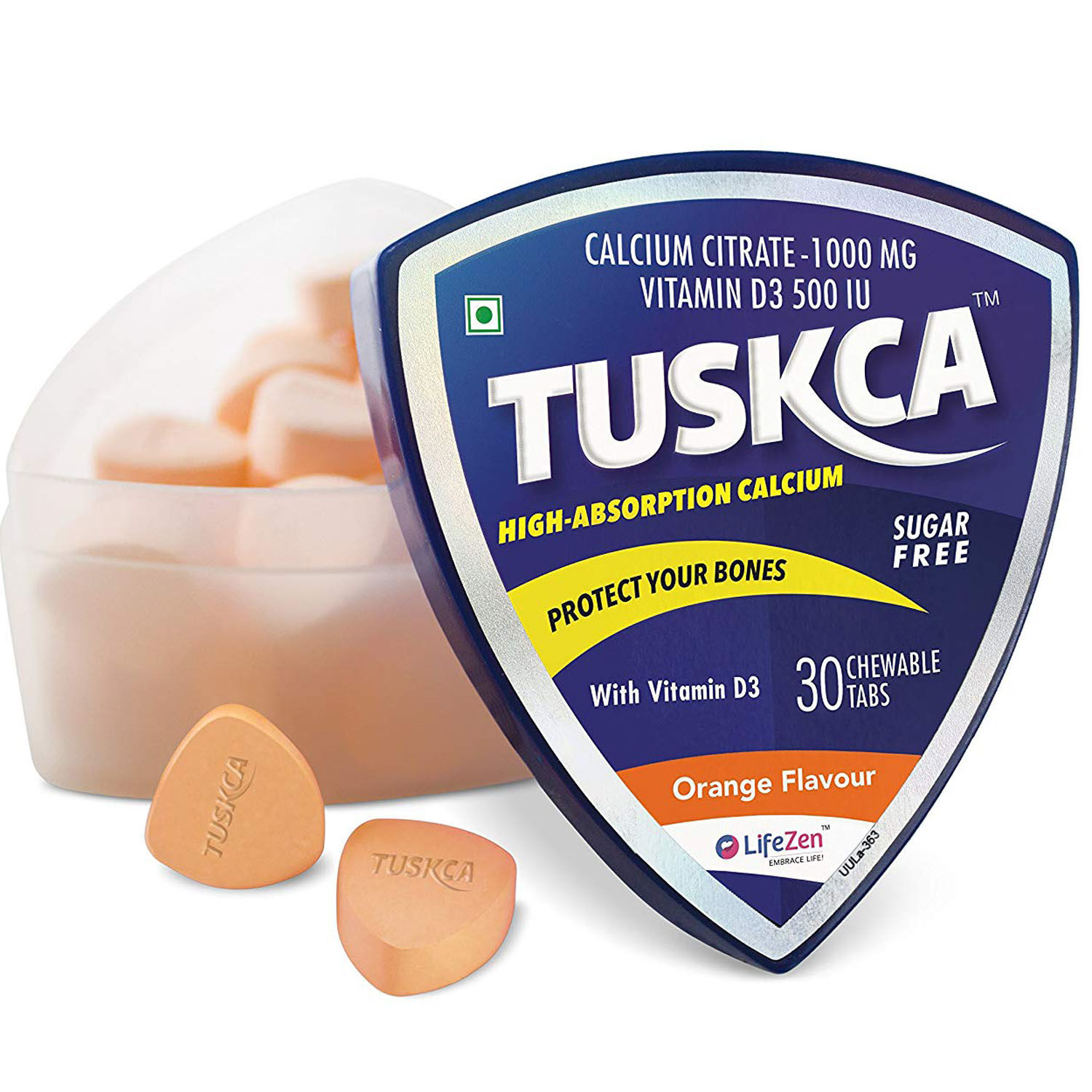 Buy Tuskca Orange Flavoured Chewable, 30 Tablets Online