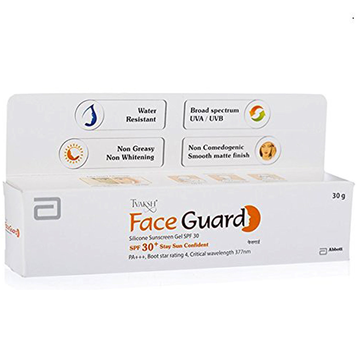 Buy Tvaksh Face Guard Silicon Sunscreen Gel SPF 30+ PA+++, 30 gm Online