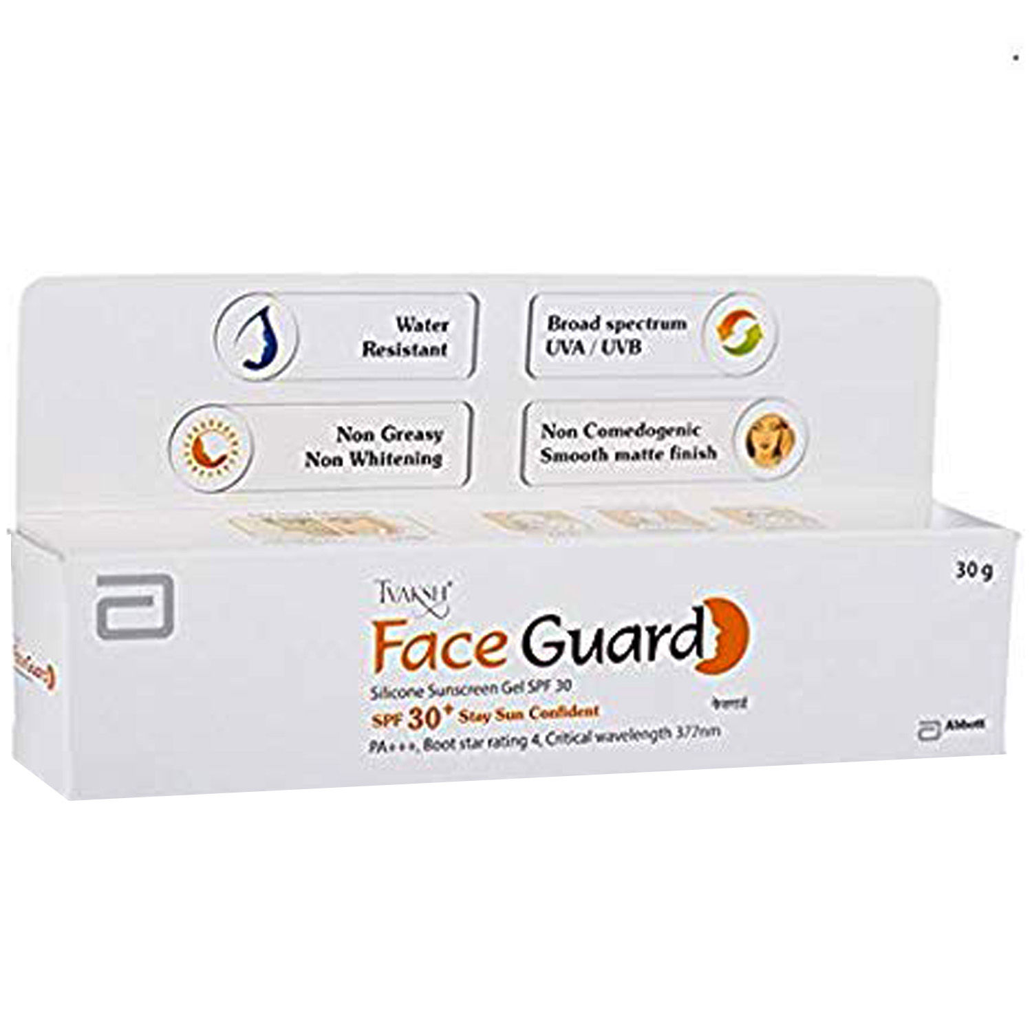 Buy Tvaksh Face Guard Silicon Sunscreen Gel SPF 30+ PA+++, 30 gm Online