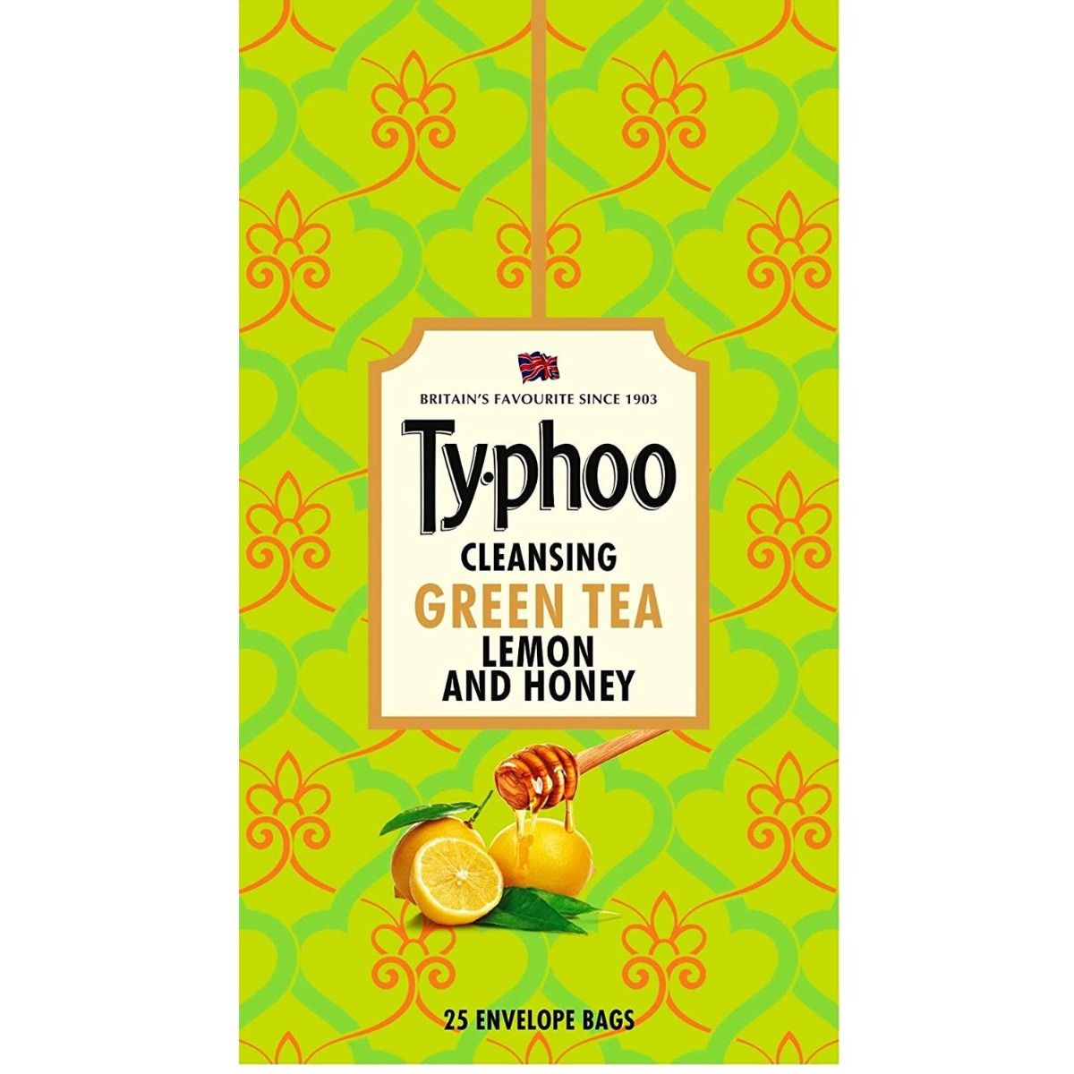Ty.Phoo Cleansing Lemon And Honey Green Tea Bags, 25 Count, Pack of 1 