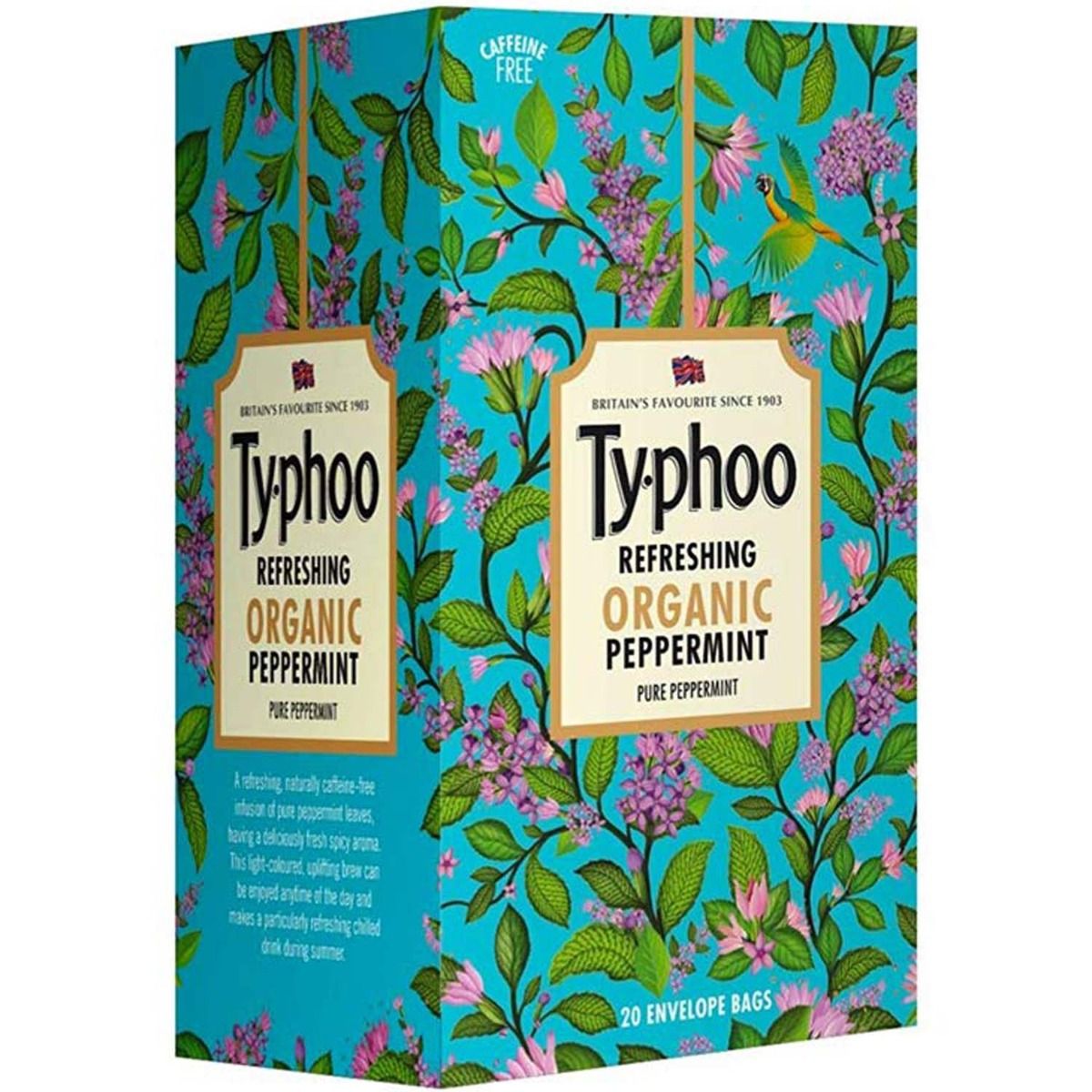 Ty.Phoo Refreshing Organic Peppermint Tea Bags, 20 Count, Pack of 1 