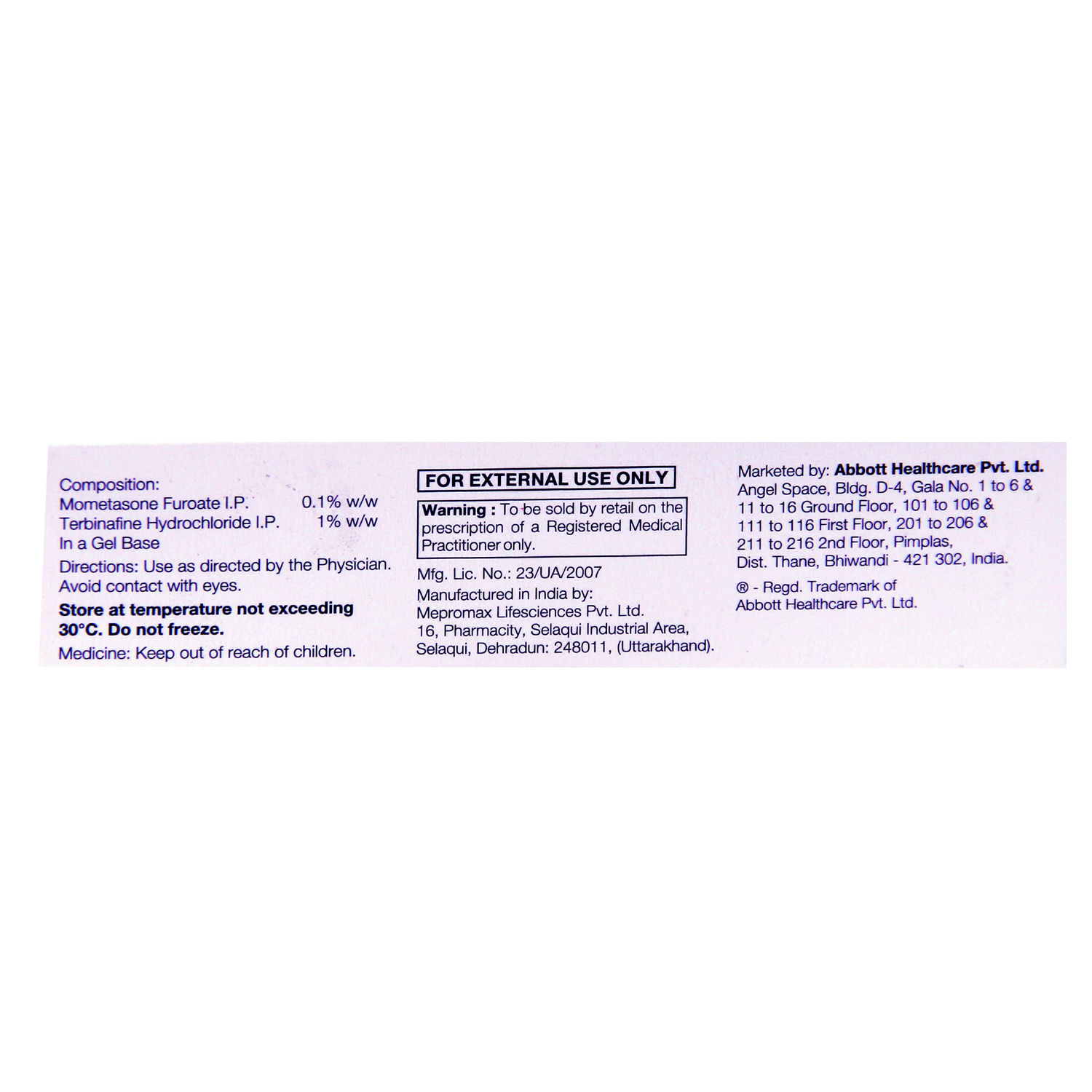 Tyza M Gel 10 gm Price, Uses, Side Effects, Composition - Apollo Pharmacy