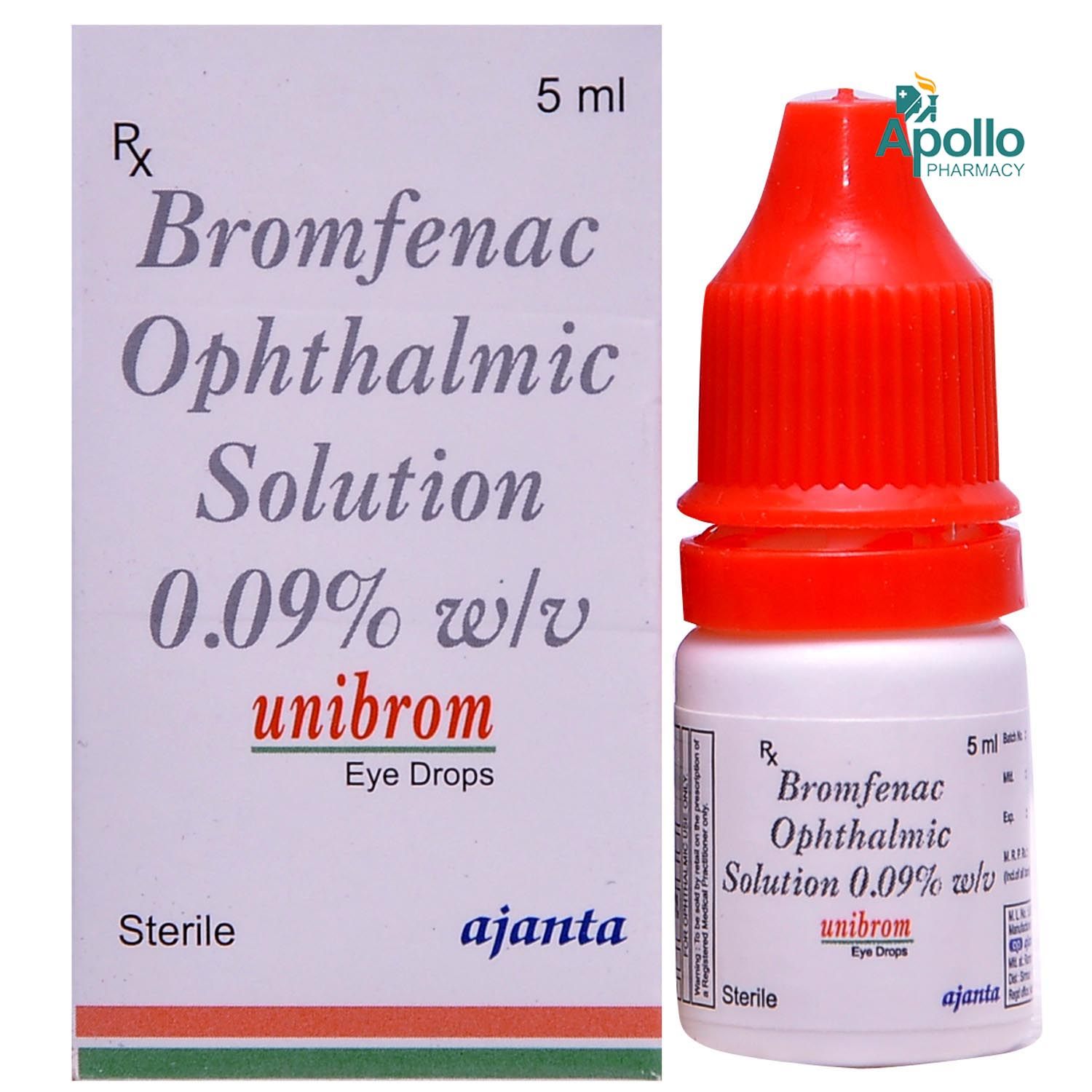 Unibrom Eye Drops 5 ml Price, Uses, Side Effects, Composition Apollo