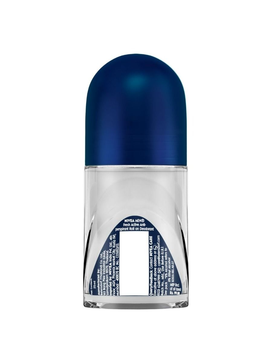 Nivea Men Fresh Active Roll On Deodorant, 25 ml, Pack of 1 
