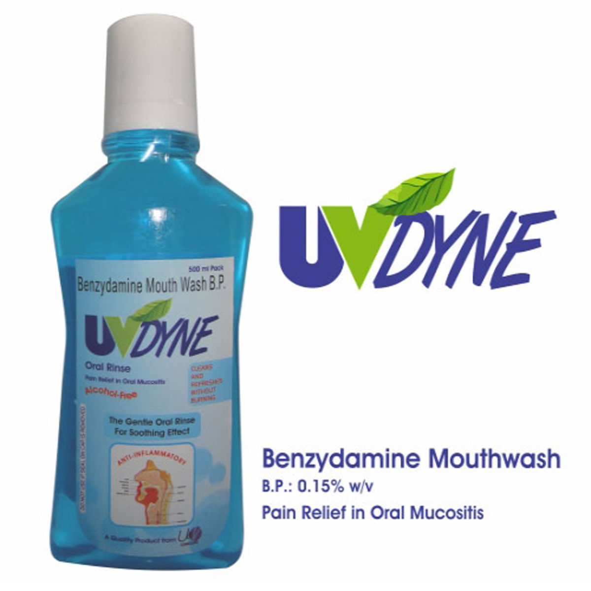 Uvdyne Mouthwash, 500 ml, Pack of 1 
