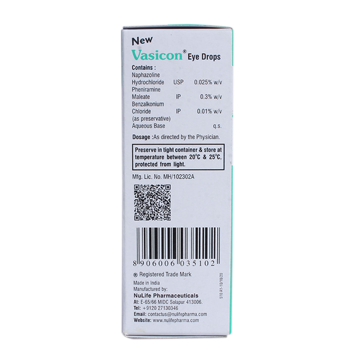 Vasicon Eye Drop 10 ml Price, Uses, Side Effects, Composition Apollo