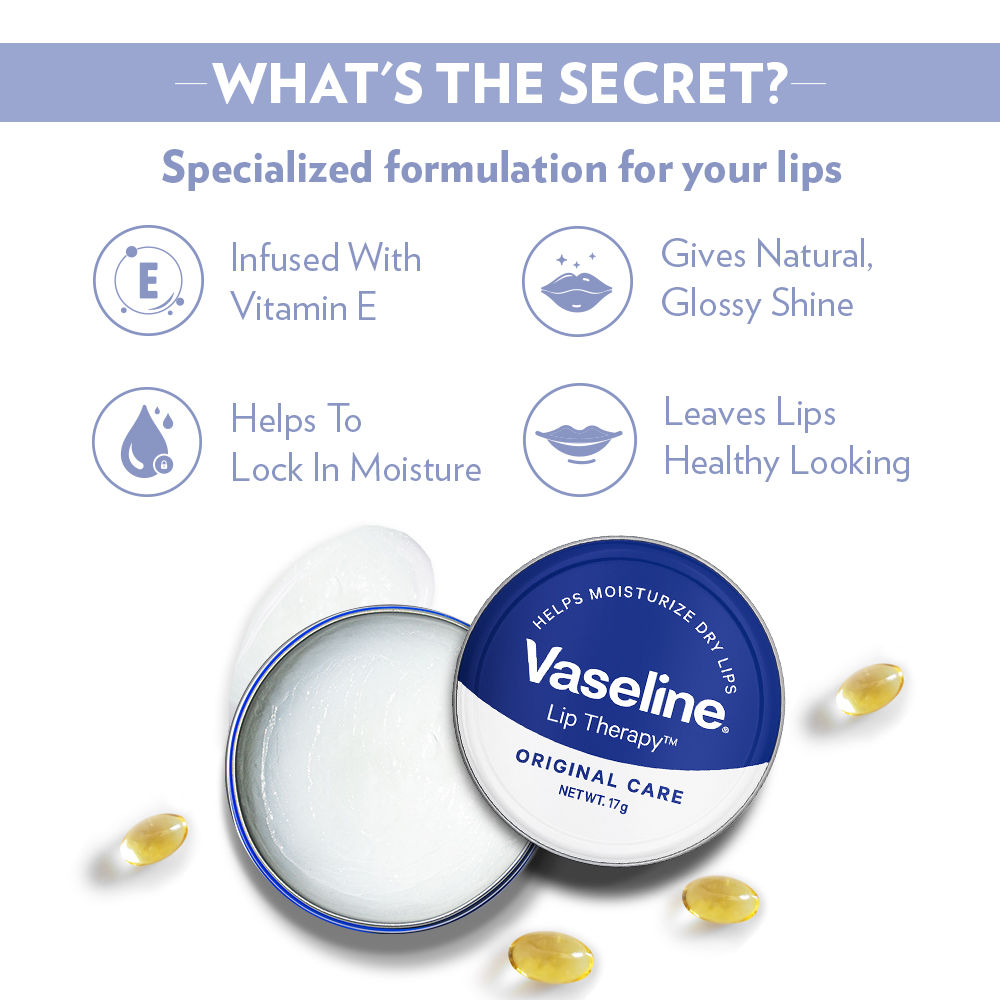 Vaseline Lip Therapy Original Lip Balm, 17 gm Price, Uses, Side Effects