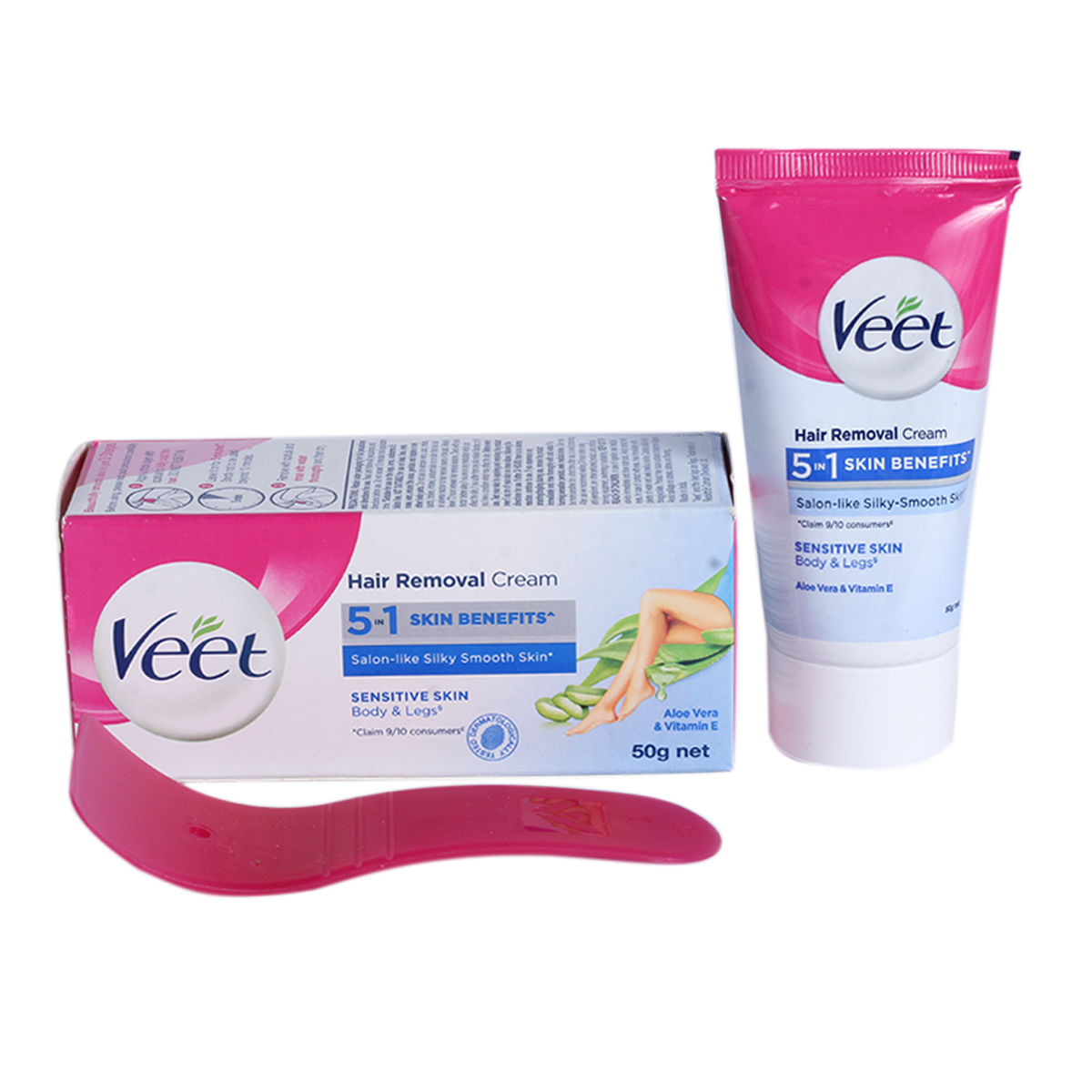 Veet 5 in 1 Skin Benefits Hair Removal Cream For Sensitive Skin, 25 gm