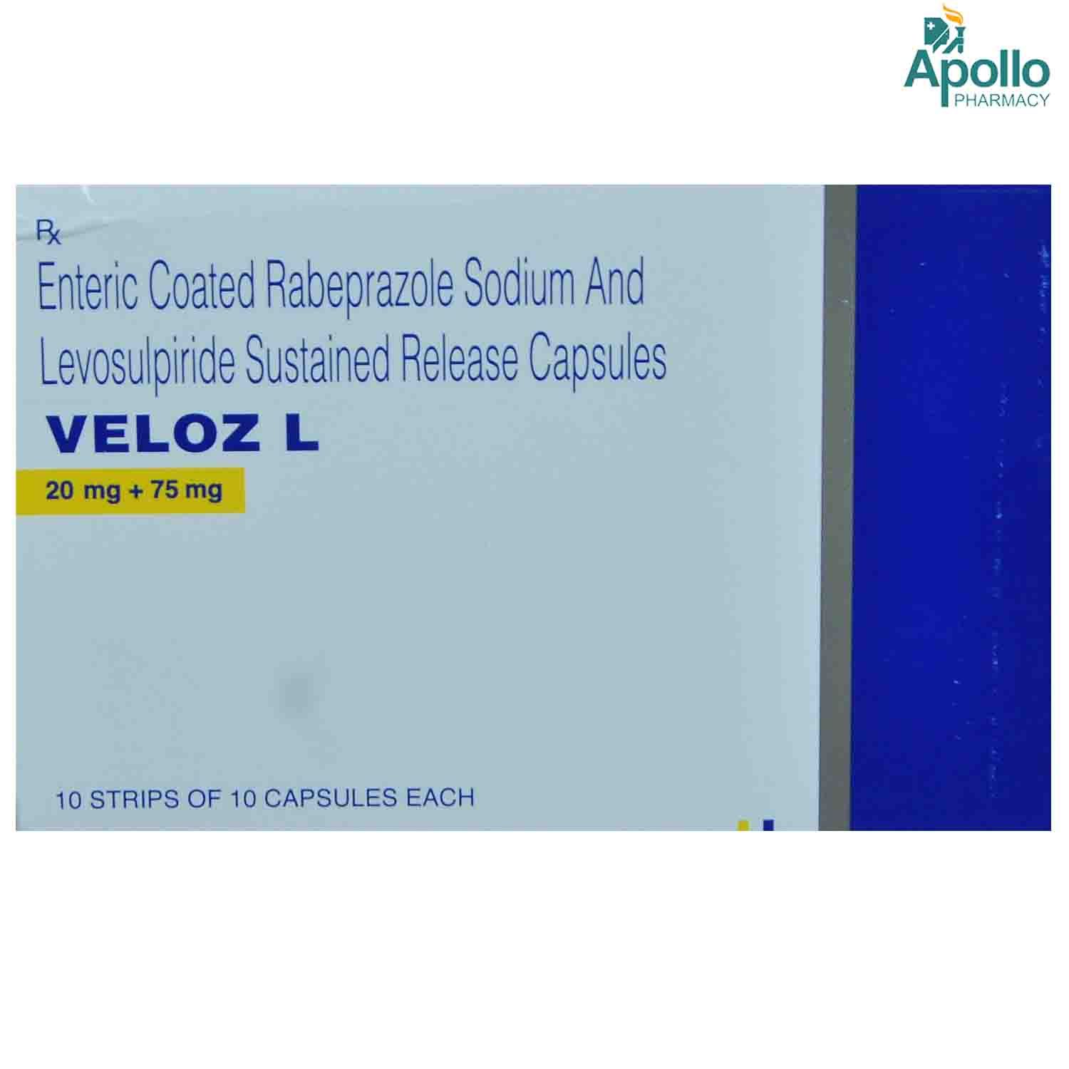 Veloz L Capsule 10's Price, Uses, Side Effects, Composition Apollo