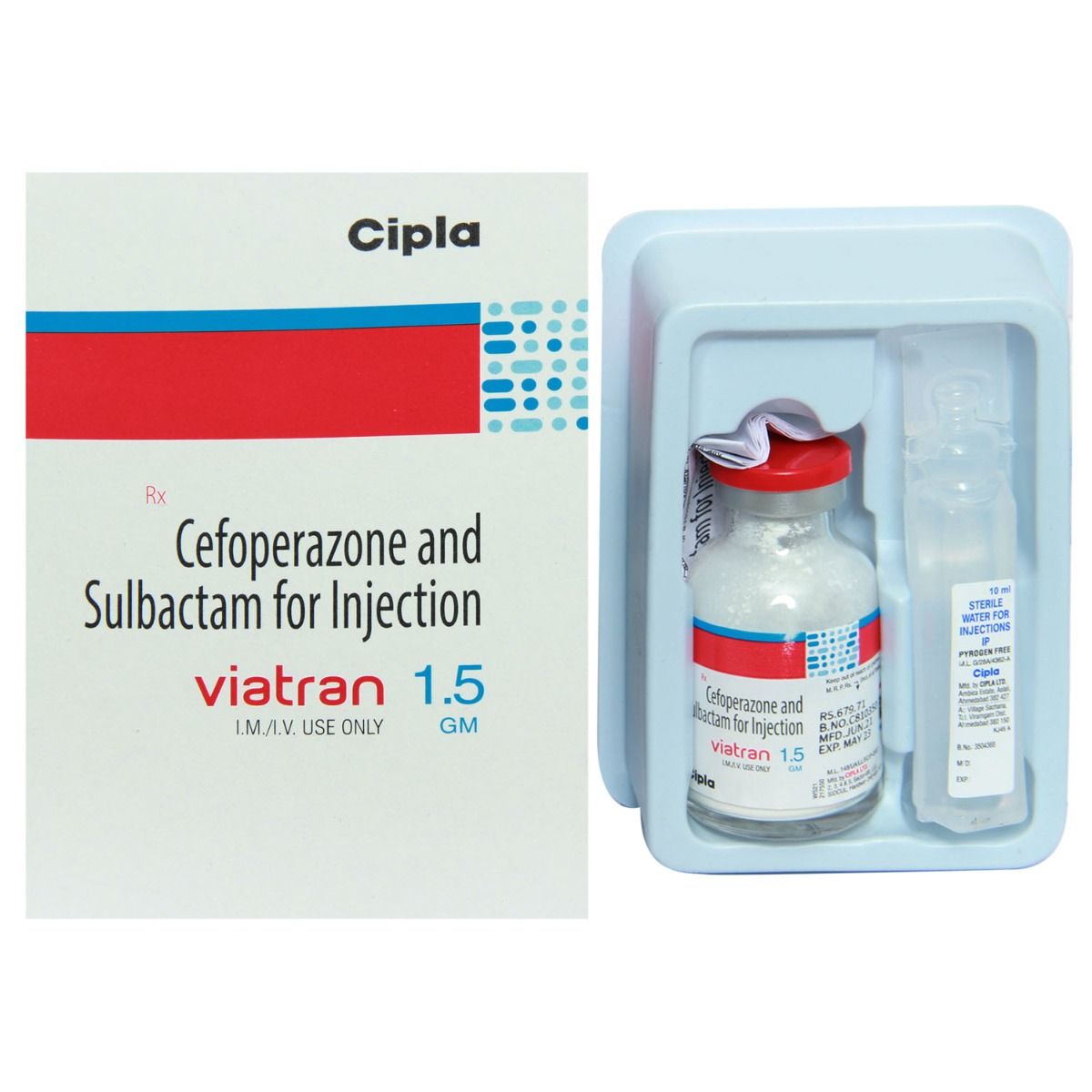 Viatran 1.5 gm Injection 1's Price, Uses, Side Effects, Composition ...