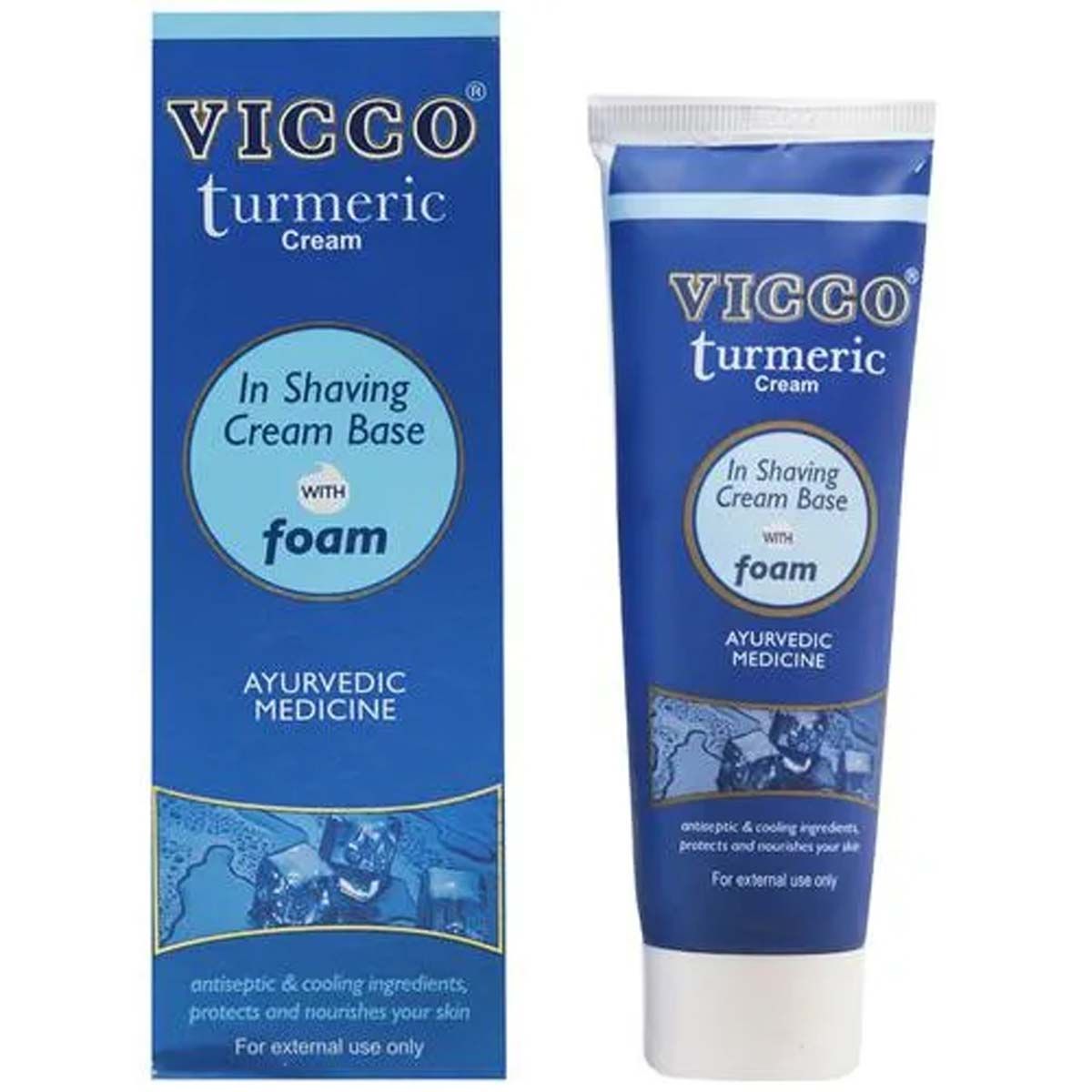 Vicco Turmeric Shaving Cream With Foam Base, 70 gm Price, Uses, Side