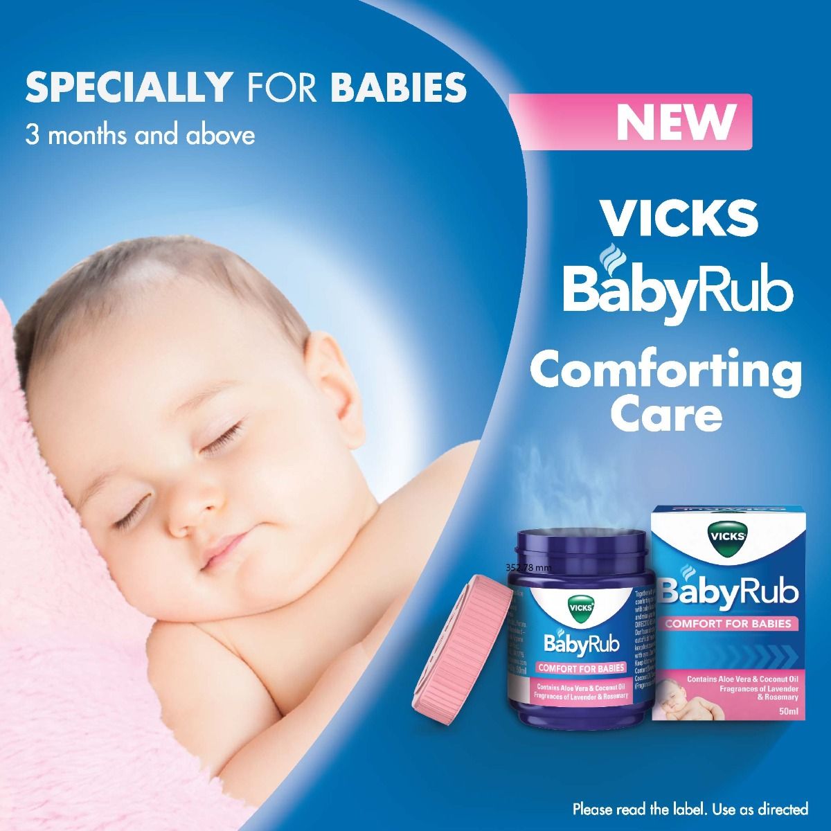 Vicks Baby Rub Balm, 50 ml, Pack of 1 