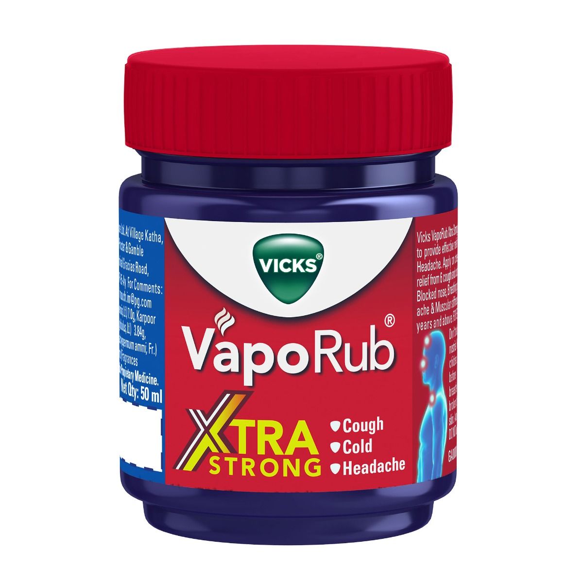 Vicks Vaporub Xtra Strong, 50 ml, Pack of 1 
