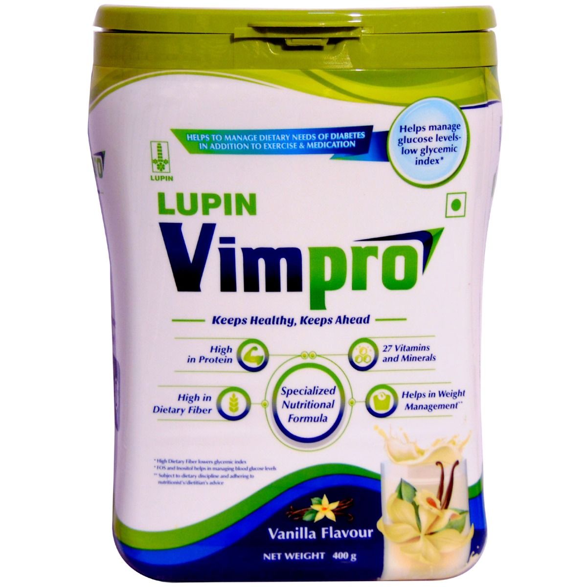 Vimpro Vanilla Flavour Powder 400 gm, Pack of 1 