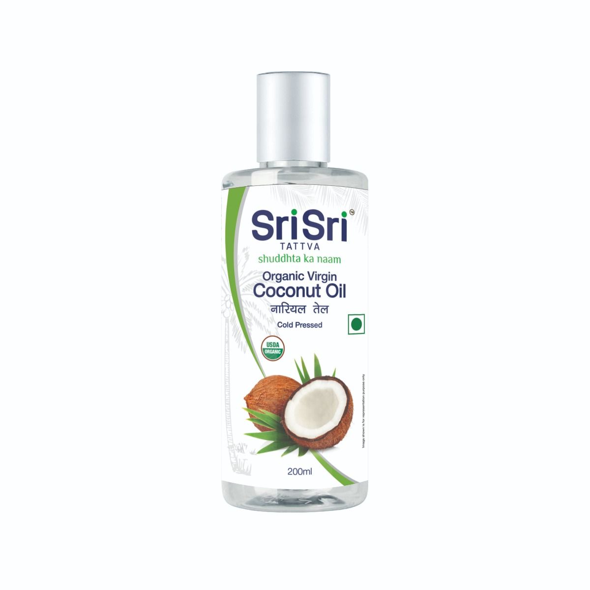 Sri Sri Tattva Organic Virgin Coconut Oil, 200 ml, Pack of 1 