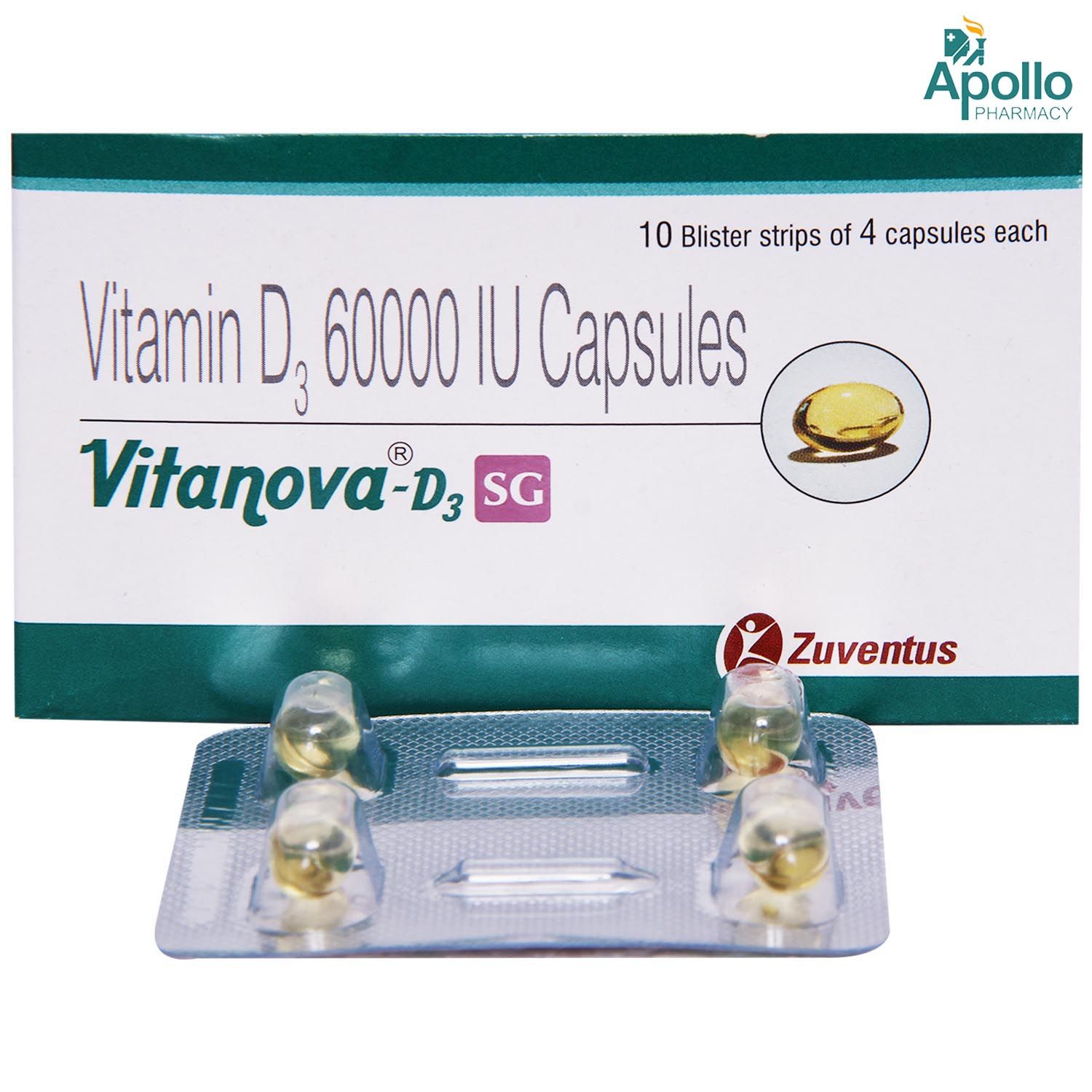 VitanovaD3 SG Capsule 4's Price, Uses, Side Effects, Composition