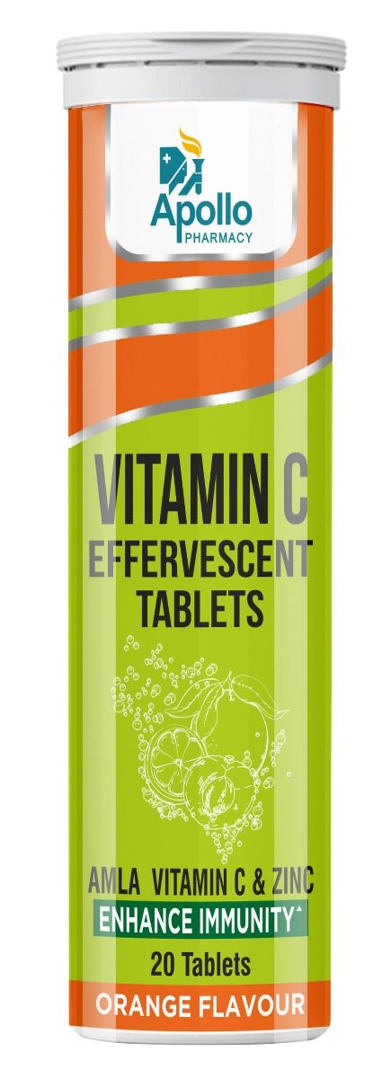 Buy Apollo Pharmacy Vitamin C Effervescent, 20 Tablets Online