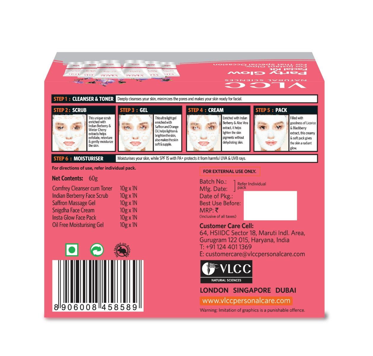 VLCC Party Glow Facial Kit, 1 Count, Pack of 1 
