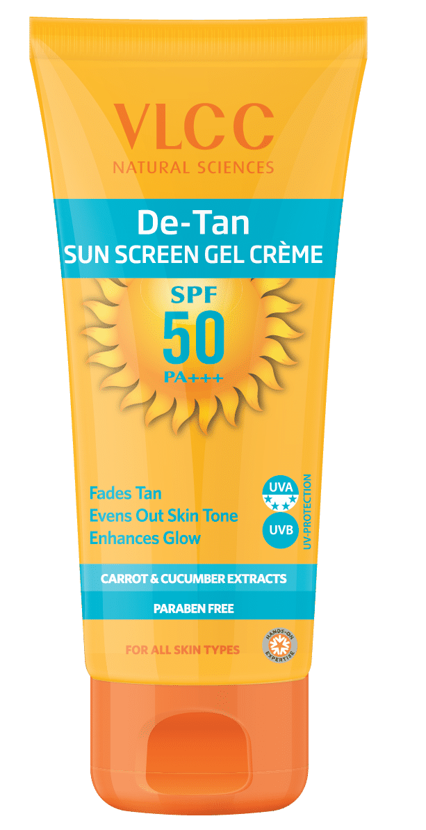 VLCC De-Tan SPF 50 PA+++ Sunscreen Gel Creme, 100 gm, Pack of 1 