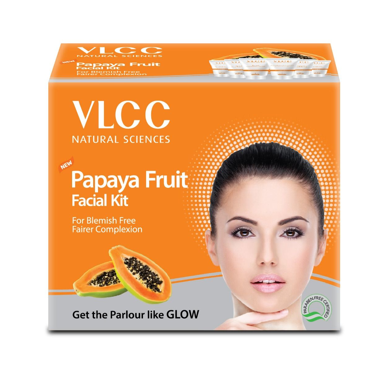 VLCC New Papaya Fruit Facial Kit, 1 Count, Pack of 1 
