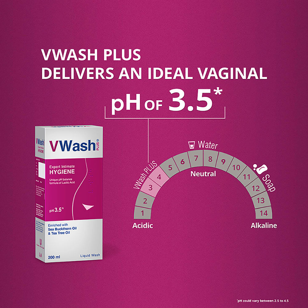 VWash Plus Expert Intimate Hygiene Wash, 200 ml, Pack of 1 