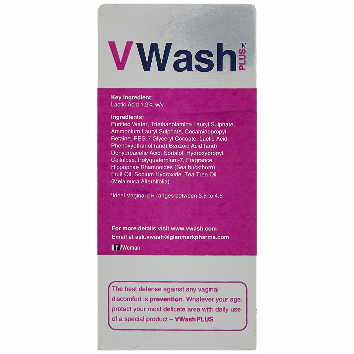 VWash Plus Expert Intimate Hygiene Wash, 20 ml, Pack of 1 
