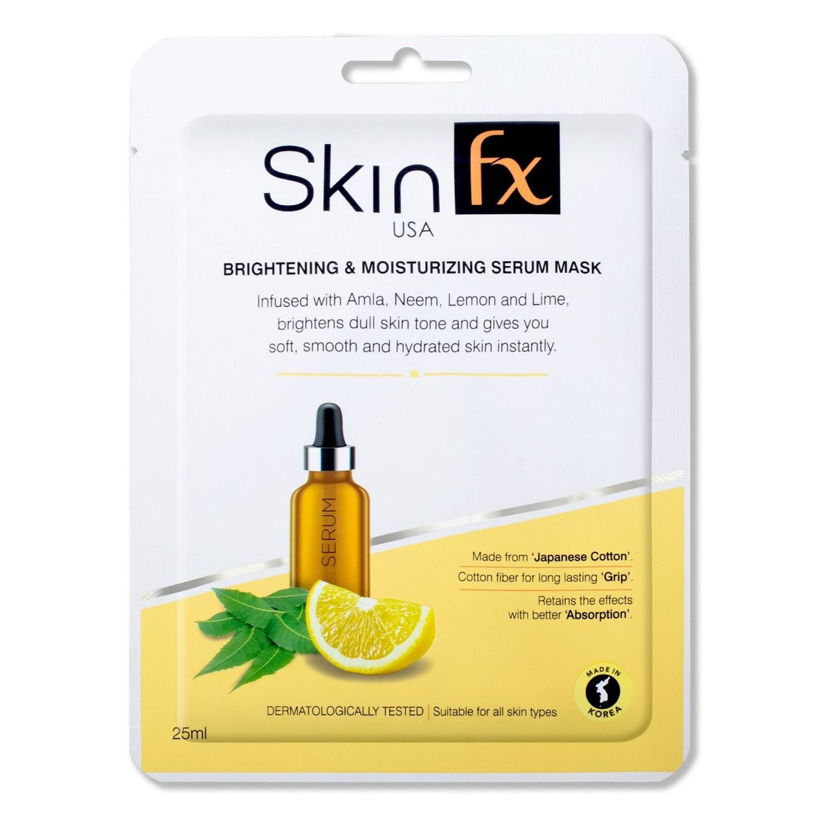Skin Fx Brightening & Moisturizing Serum Mask, 25 ml, Pack of 1 