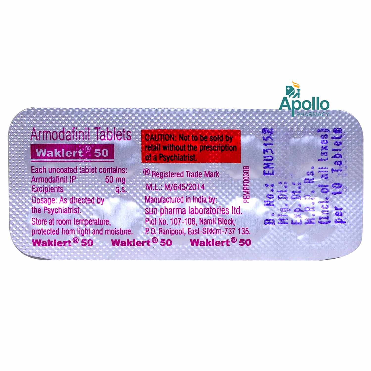 armodafinil tab 50 mg