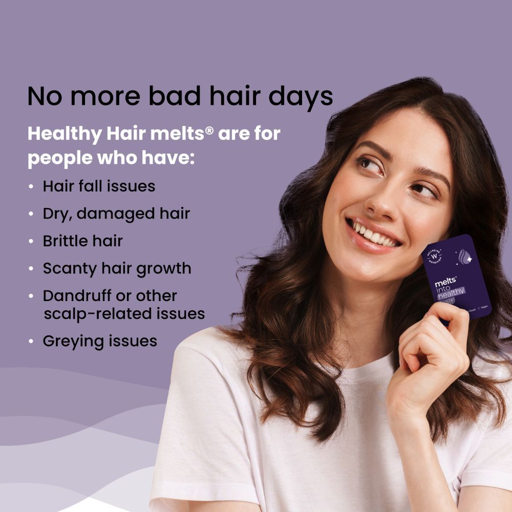 Wellbeing Nutrition Melts Into Healthy Hair Wholefood Biotin Sugar Free