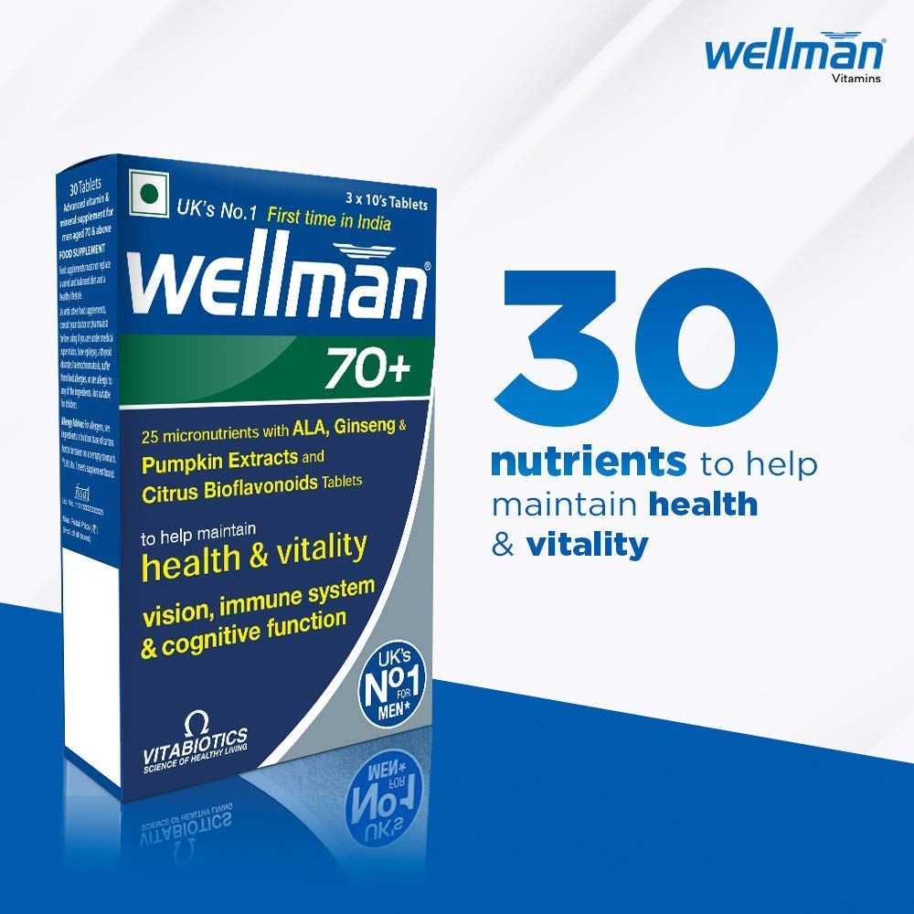 Wellman 70+ Tablet 10's Price, Uses, Side Effects, Composition Apollo