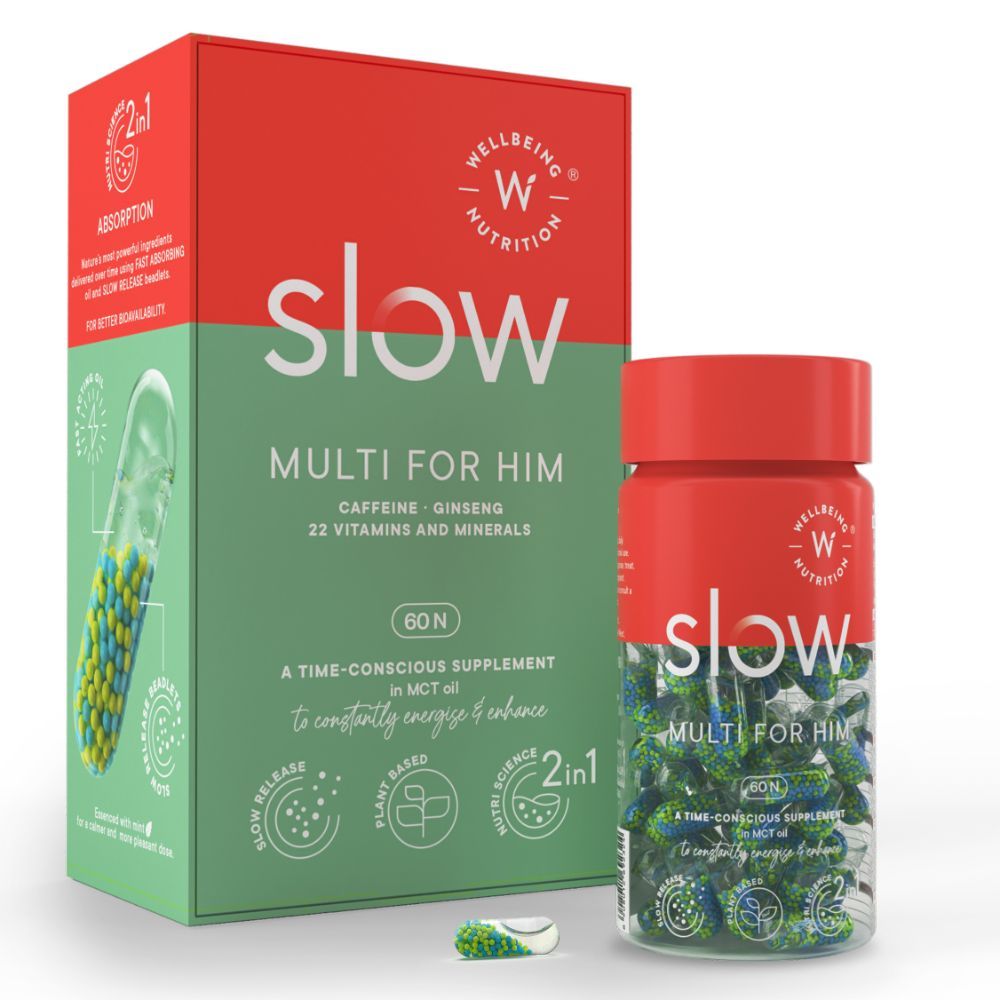 Wellbeing Nutrition Slow Multi for Him, 60 Capsules, Pack of 1 