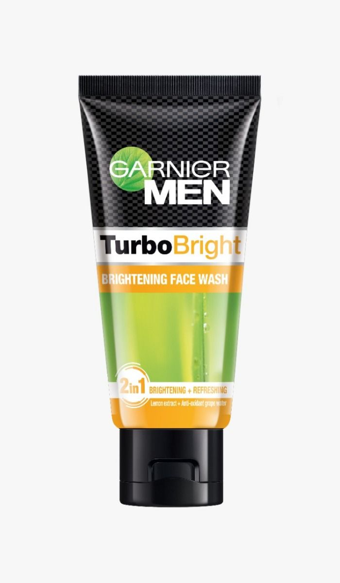 Garnier Men Turbo Bright Brightening Face Wash, 50 gm, Pack of 1 